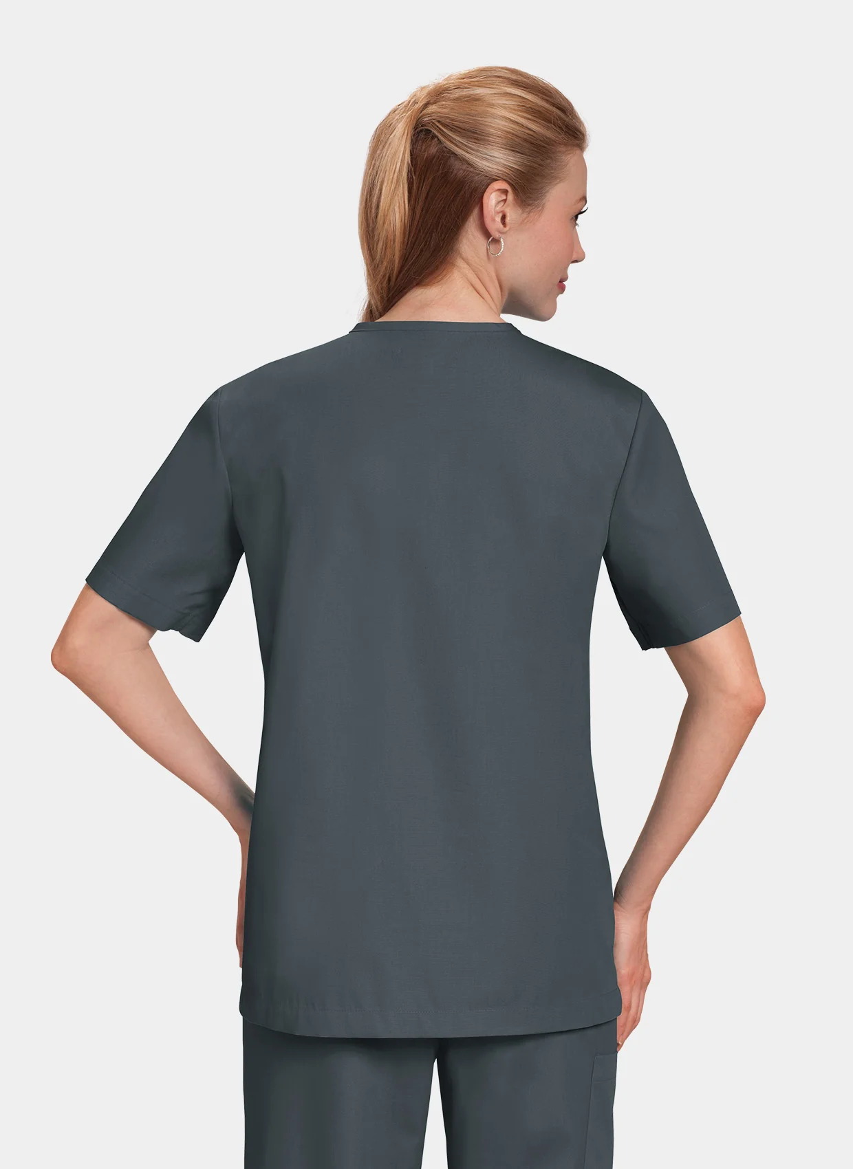 Unisex Orange Standard Balboa Scrub Top - Charcoal - Image 7